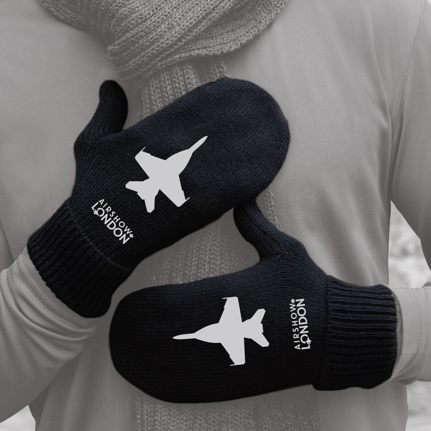 F-18 Hornet Knit Mittens